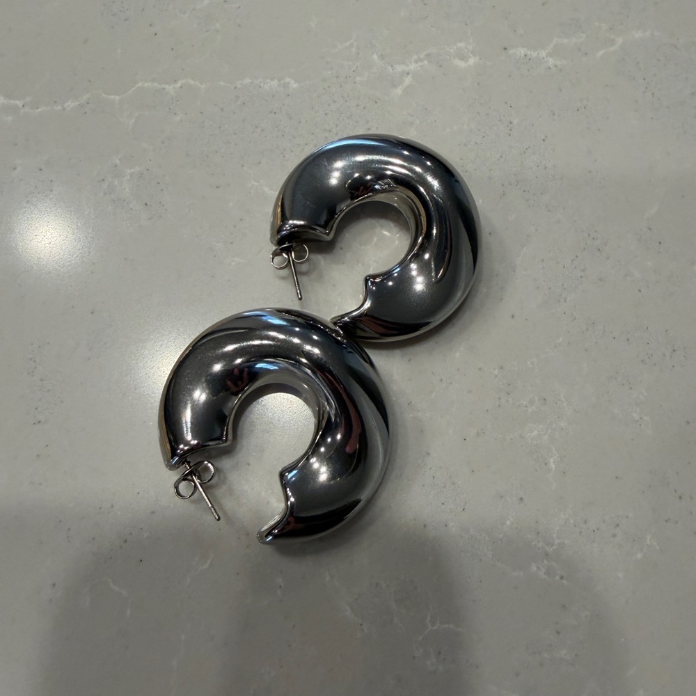 Silver Hoop Earrings